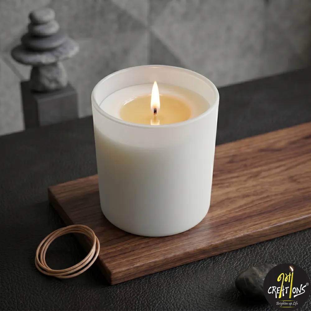 White frosted glass jar candle making Namo Creations (2).webp