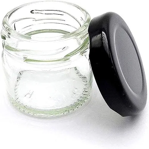 [140010] 40 ml Lug Cap Transparent Glass Jar for Candle Making
