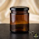 200 ml Lug Cap Amber Glass Jar for Candle Making