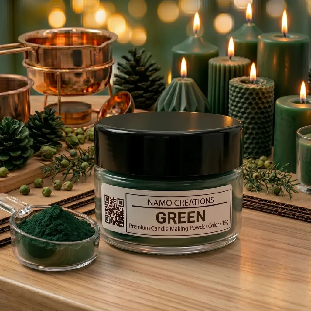 [150003] Green Powder Color for Candle Making