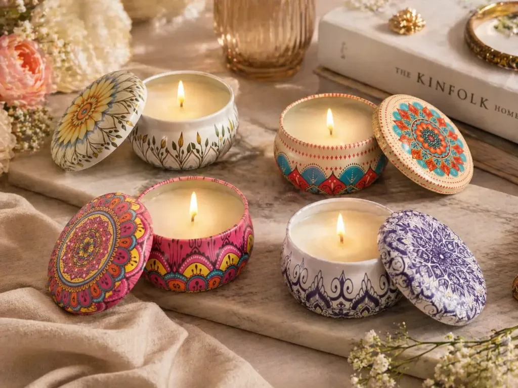 Mandala Jar for Candle Making - 2 Oz (Set of 4)